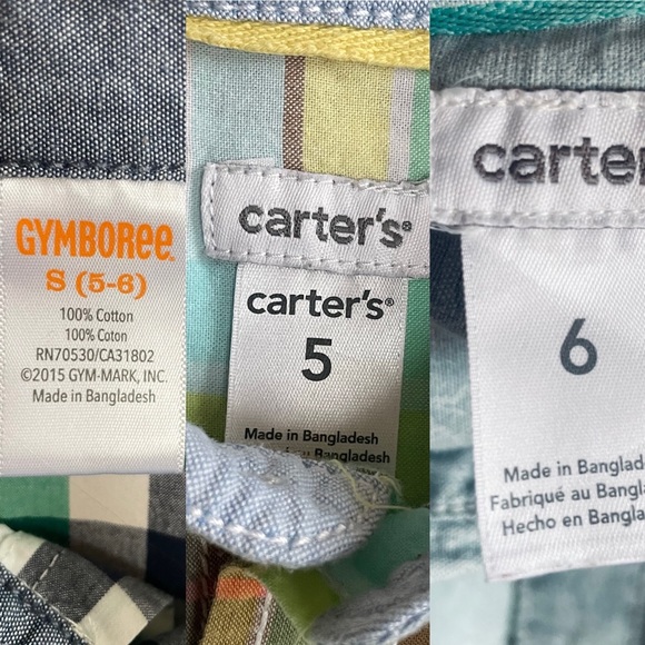 Boys Button Up Shirts, 3 SHIRT BUNDLE, All Size 5, 2 long & 1 Short Sleeve, NICE - Picture 10 of 11